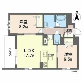 シャーメゾン環【0103号室】の間取り