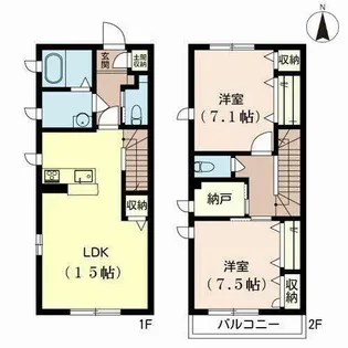 CORT UESHO 姉小路【0102号室】の間取り