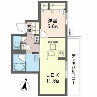 クオレール はな【0101号室】の間取り