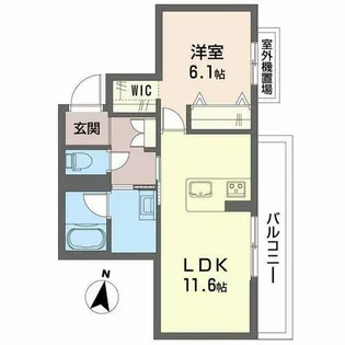 クオレール はな【3階】の間取り