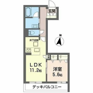 クオレール はな【0103号室】の間取り