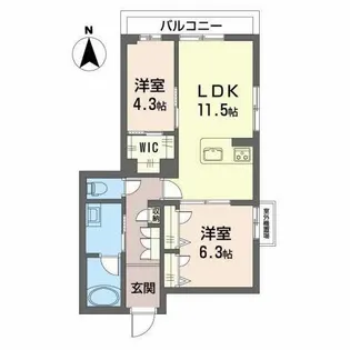 Heritage洛南東寺【0205号室】の間取り