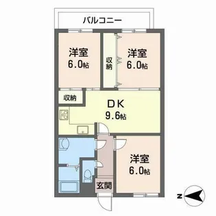 ロイヤルコートワダ【0205号室】の間取り