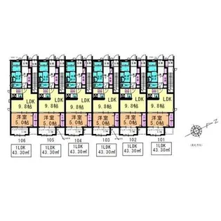 アベリア【104号室】の間取り