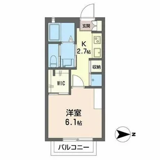 プティメゾンにしだ【0202号室】の間取り