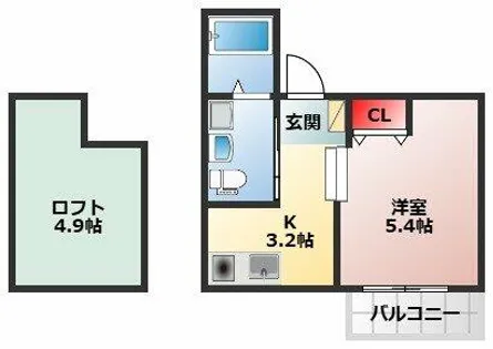 セインツ2号館【202号室】の間取り