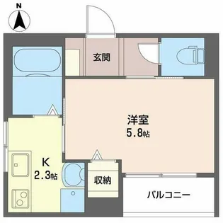 BaanDii五條【0101号室】の間取り
