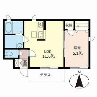 シャーメゾン東山七条【0102号室】の間取り