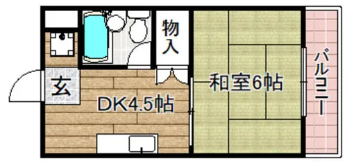 エステートピアみどりが丘【2階】の間取り