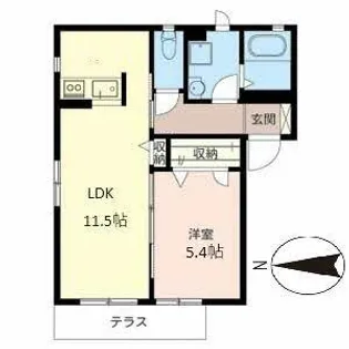 colette【0105号室】の間取り