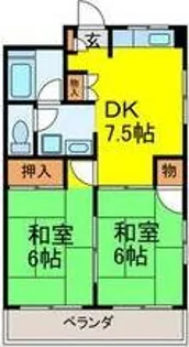 オレンジカウンティ萩原【3階】の間取り