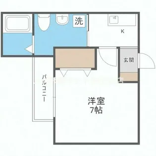 WING住之江【1階】の間取り
