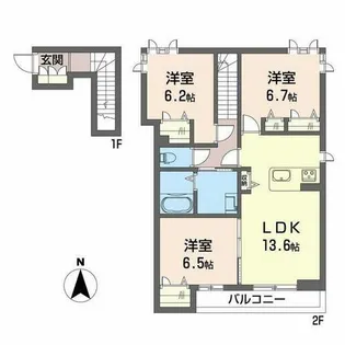 ディモーラA【0201号室】の間取り