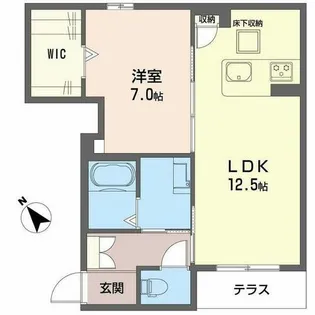 フィオリータ西今【1階】の間取り
