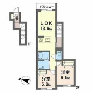 サン ビレッジ【0205号室】の間取り