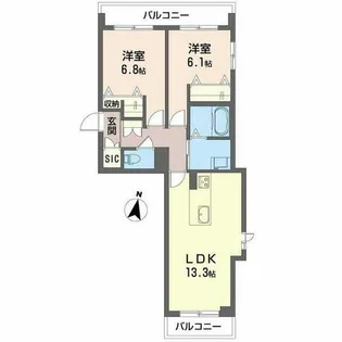 シトリネ【2階】の間取り