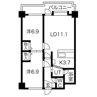 ハイツサン【5階】の間取り