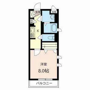 ラ・メイジュ阪大下【0301号室】の間取り