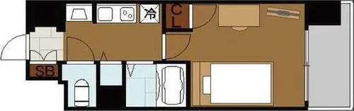 プレサンス難波元町【7階】の間取り