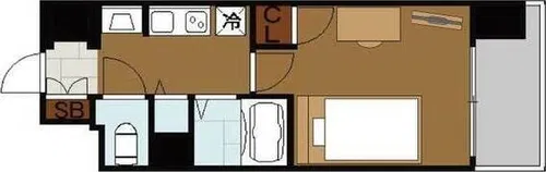プレサンス難波元町【7階】の間取り