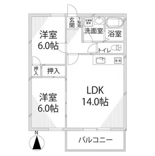 ヘーベル八代【102号室】の間取り