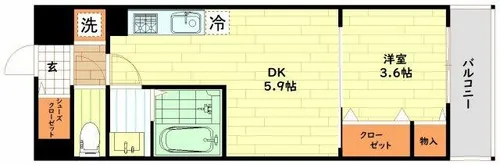 サムティ福島Rufle【5階】の間取り