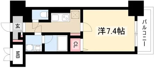 シャルマンソワレ名駅【8階】の間取り