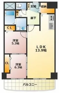 アバンダント釣鐘【2階】の間取り