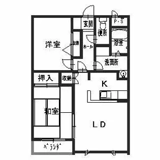 シャルム皇子山【0206号室】の間取り