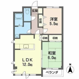 シャルム皇子山【0307号室】の間取り