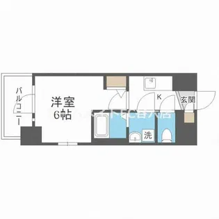 エスリード大阪梅田リュクス【6階】の間取り