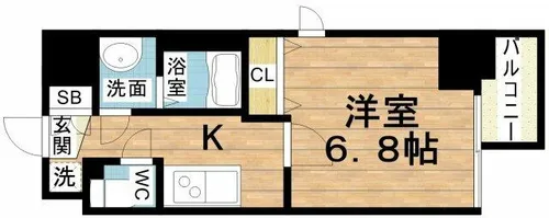 フォーリアライズ難波シエロ【10階】の間取り
