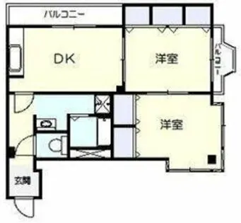 戎フルール谷九【202号室】の間取り