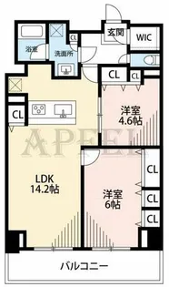 エスリード長堀タワー【15階】の間取り