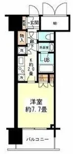 アンビエンテ四ツ橋【12階】の間取り