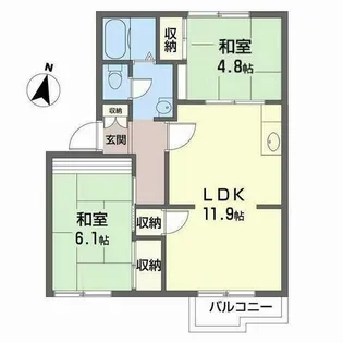 イーストベル【0203号室】の間取り