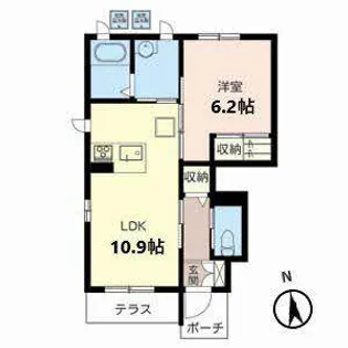クラヴィエ颯士【1階】の間取り