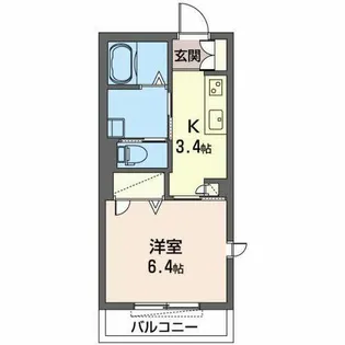 プロヌーブ汐音【0201号室】の間取り
