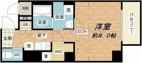 クレアート大手前グランアクシア【9階】の間取り