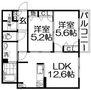 シャーメゾン長尾元町B【103号室】の間取り
