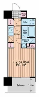 エス・キュート梅田中崎町【13階】の間取り