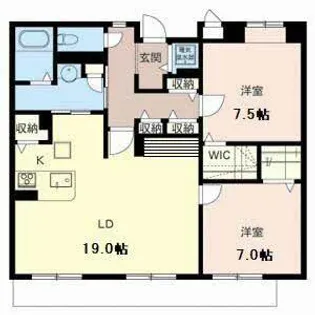 シャーメゾン芦屋平田町【0101号室】の間取り