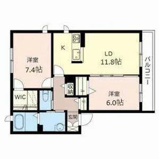 ボン・リビエール芦屋 アネックス【0209号室】の間取り