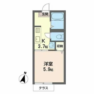 フレグランス神明【0101号室】の間取り