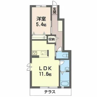 シャーメゾンひまわり【0105号室】の間取り