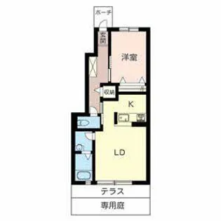 シャーメゾンひまわり【0101号室】の間取り