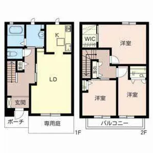 リバーサイド鶴田【0102号室】の間取り