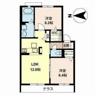 シャーメゾン鈴の宮【0105号室】の間取り