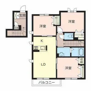 ソレイユ上野芝【0202号室】の間取り