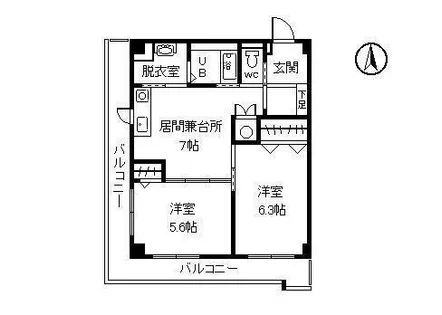 マンションふるさと館【502号室】の間取り